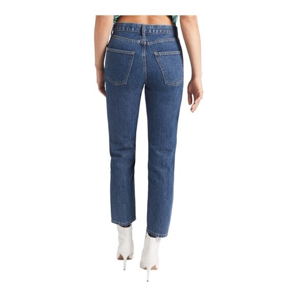 Current Elliott The Vintage Cropped Rehan Blue Medium Wash Slim Denim Jeans 30 - Picture 3 of 16